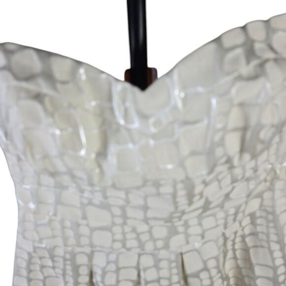 American Eagle Strapless Cream and Silver Dress - Picture 4 of 5